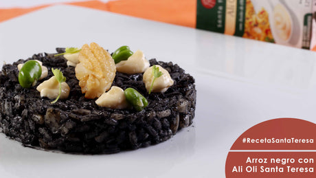 Receta de Arroz negro con ali oli Santa Teresa