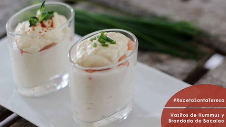 Receta de Hummus y brandada de Bacalao