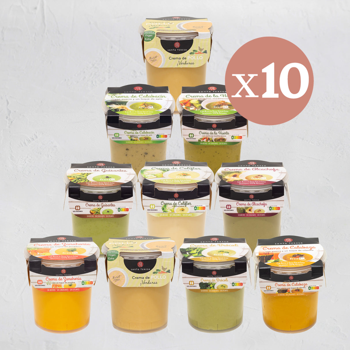 Pack 10 Cremas variadas de Verduras 4.000 g