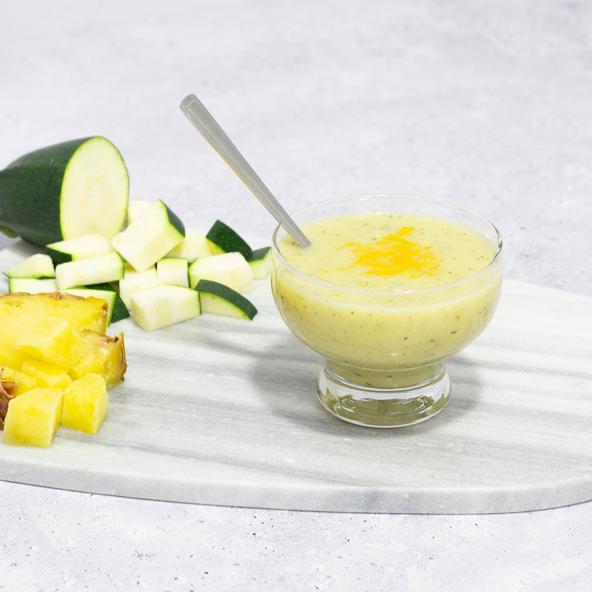 Pack de 6 Cremas Frías de Calabacín y Piña, 2400ml