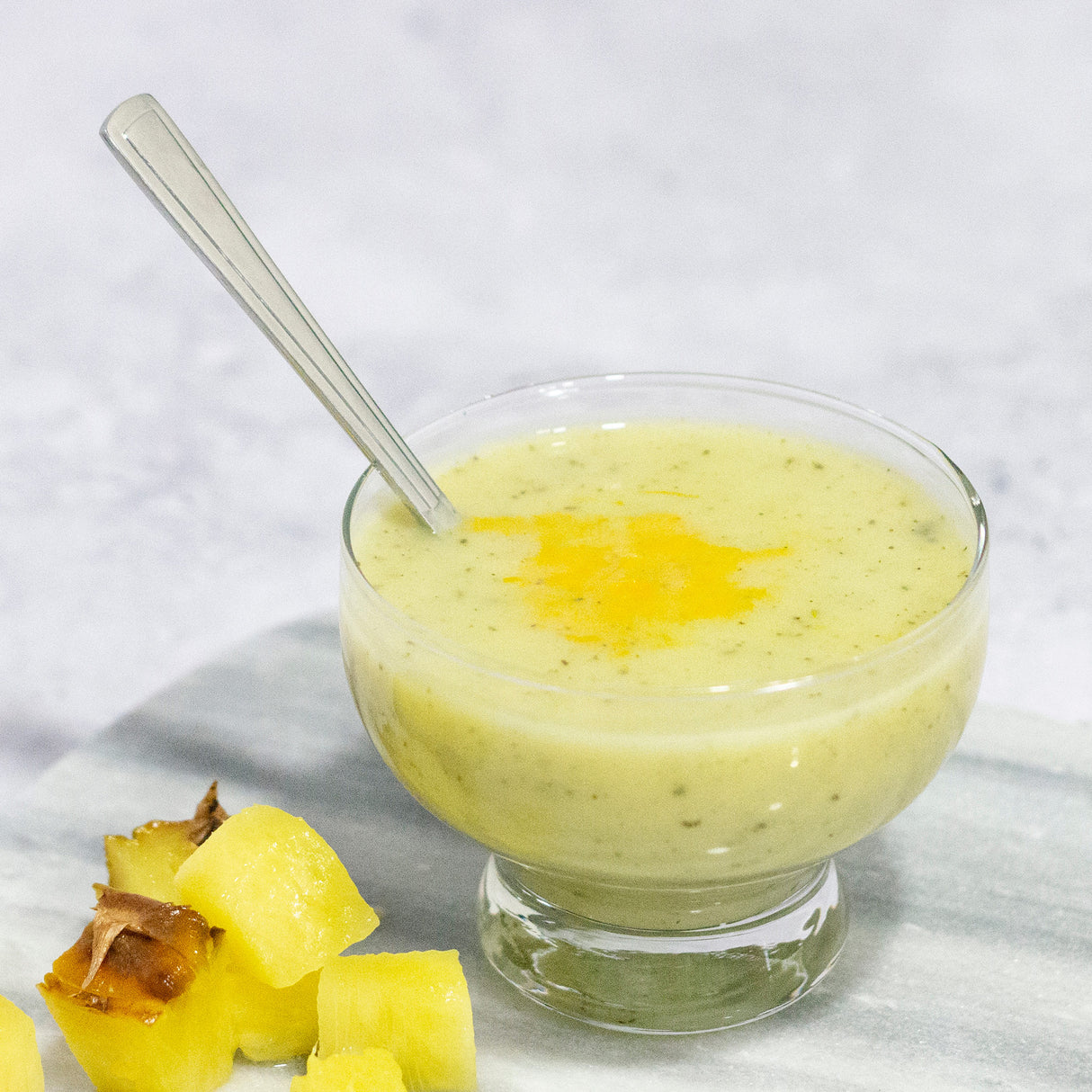 Pack de 6 Cremas Frías de Calabacín y Piña, 2400ml