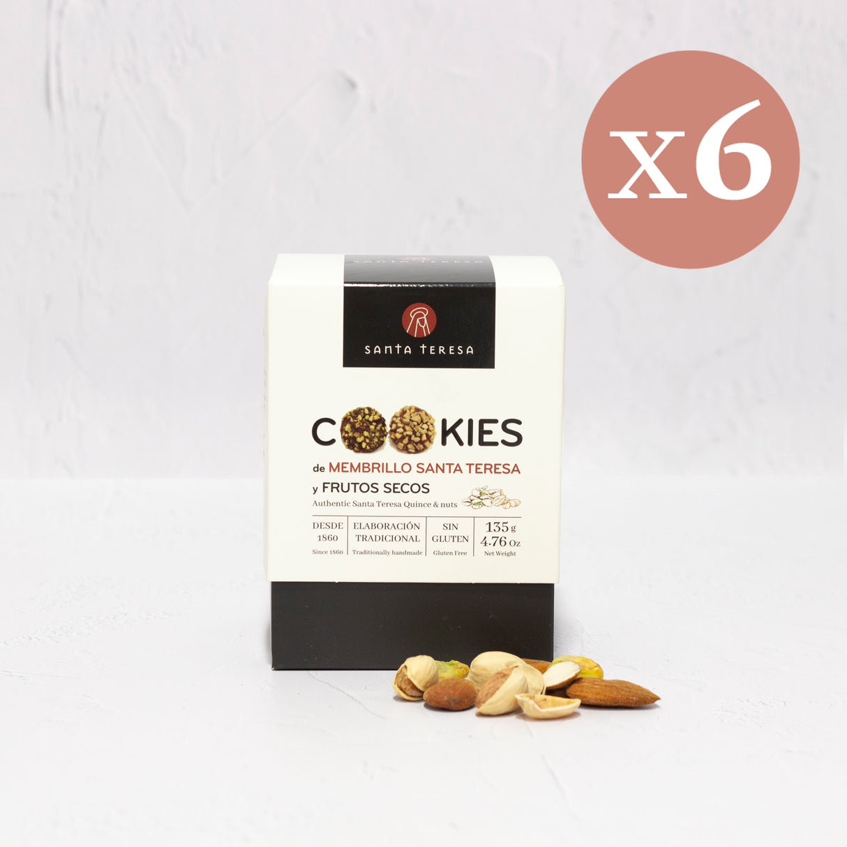Pack de 6 estuches de Cookies de Membrillo con Frutos Secos