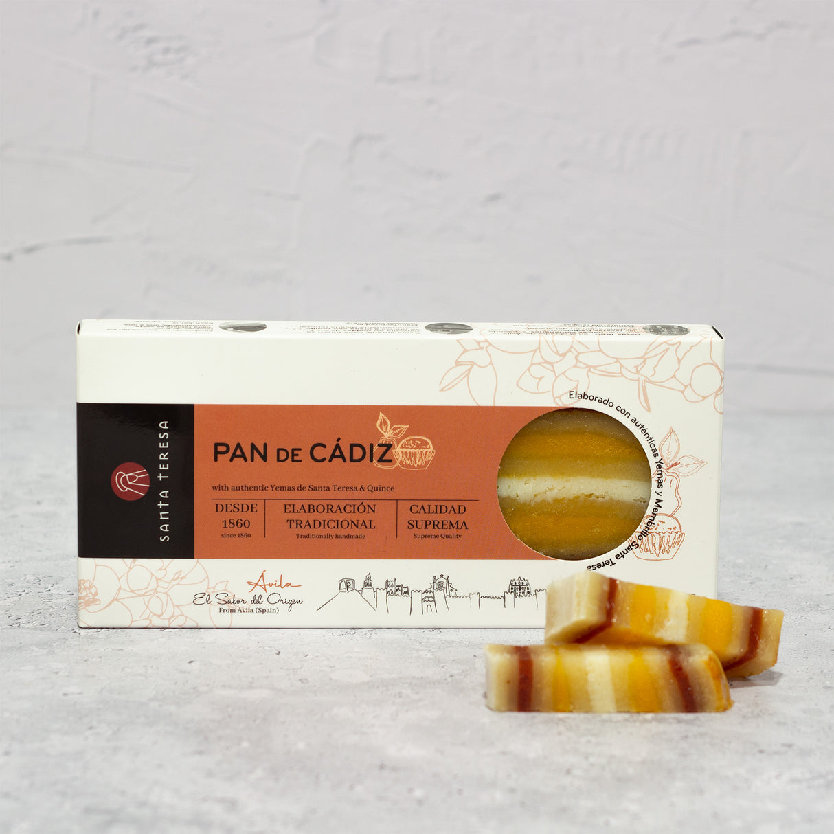 Pack de Pan de Cádiz, Turrón de Yema y Lata de Pastas de Cacao