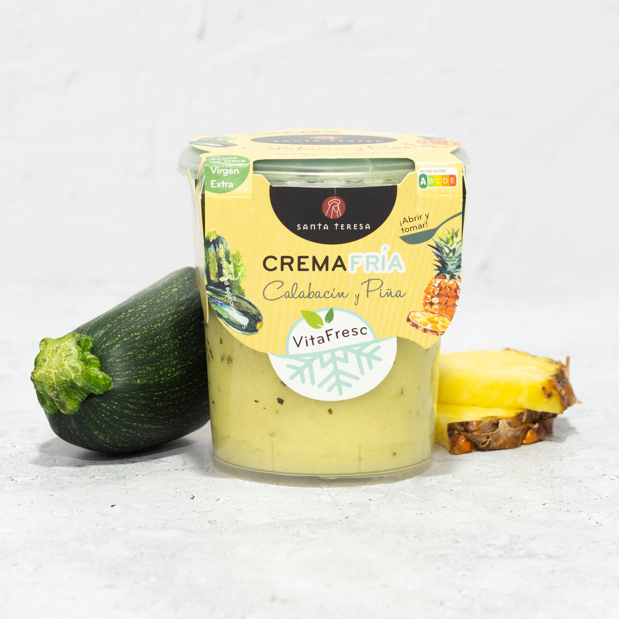 Pack de 6 Cremas Frías de Calabacín y Piña, 2400ml