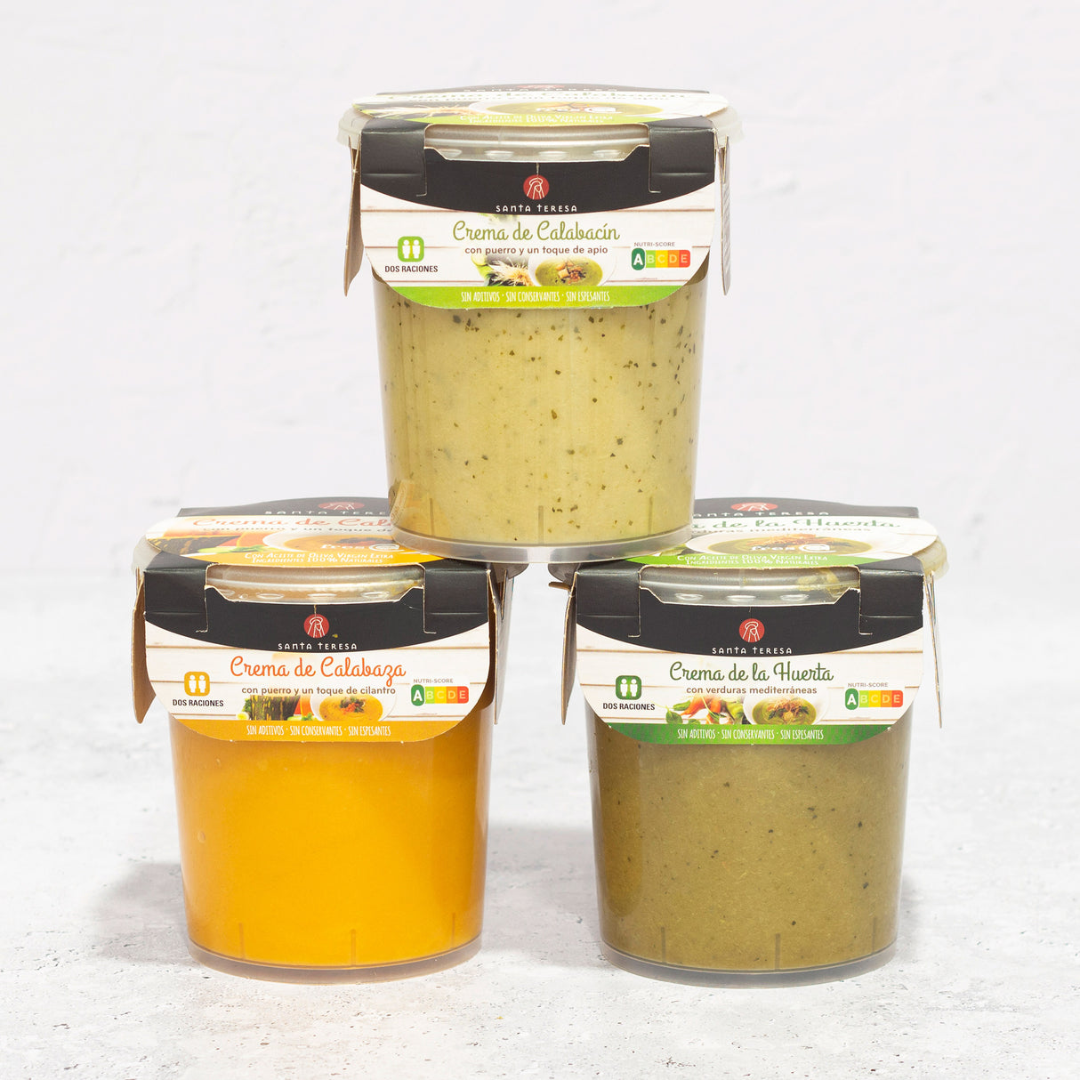 Pack 3 Cremas: Calabaza 400 g + Calabacín 400 g+ Huerta 400 g