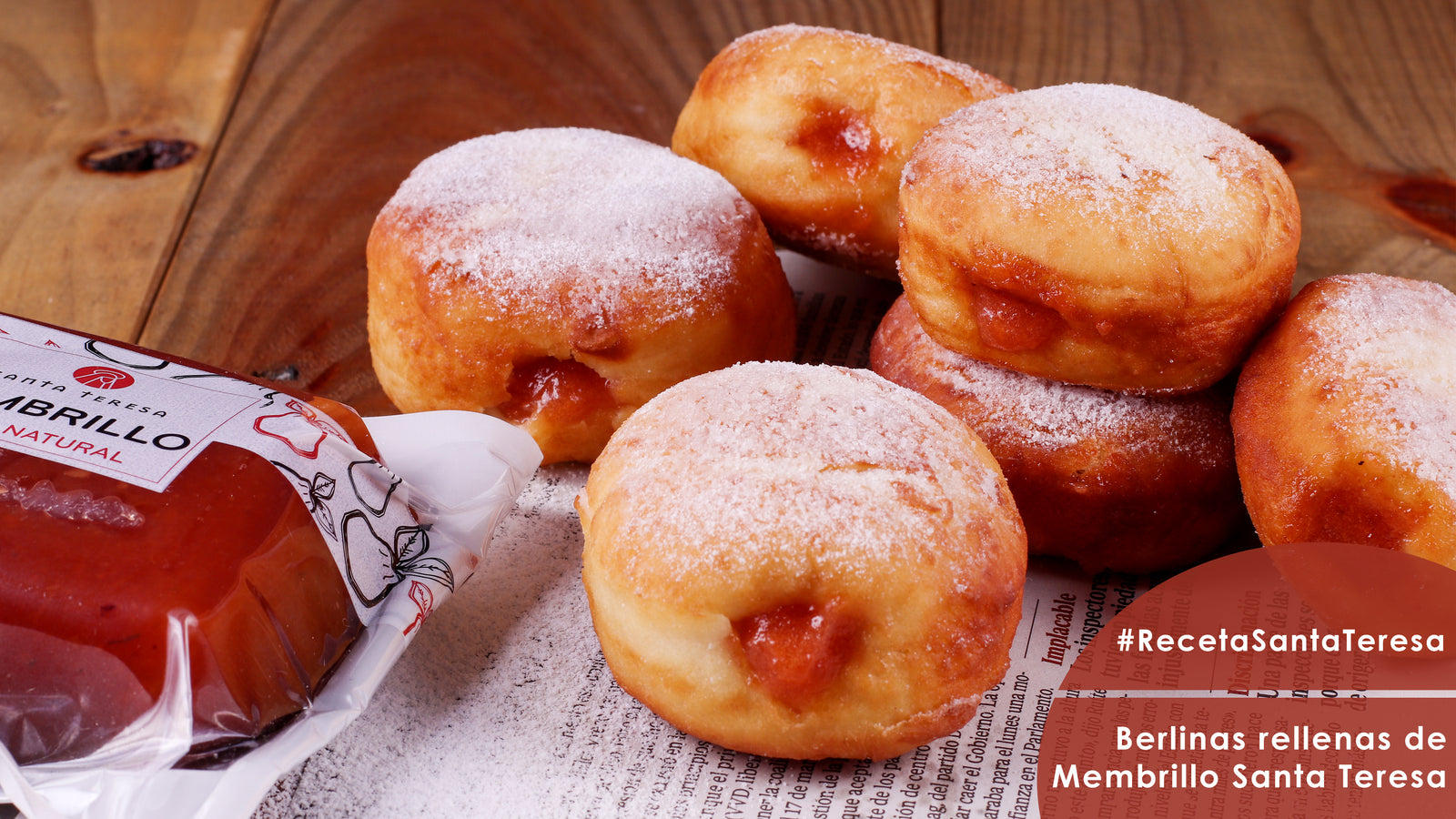 Berlinas rellenas de Membrillo Santa Teresa