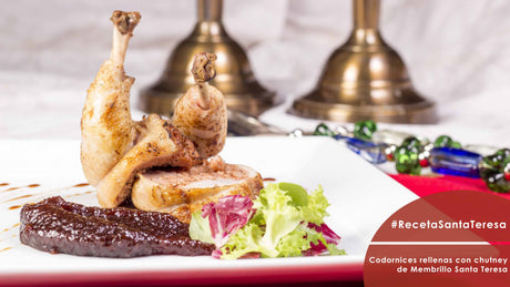 Receta de Codornices rellenas de Chutney de membrillo