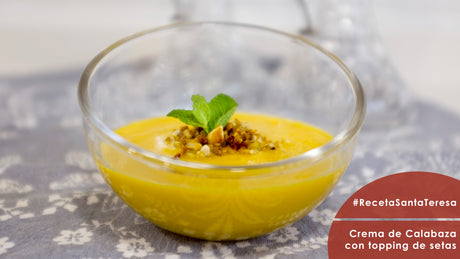Crema de Calabaza Santa Teresa con topping de setas