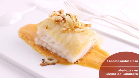 Merluza con Crema de Calabaza Santa Teresa