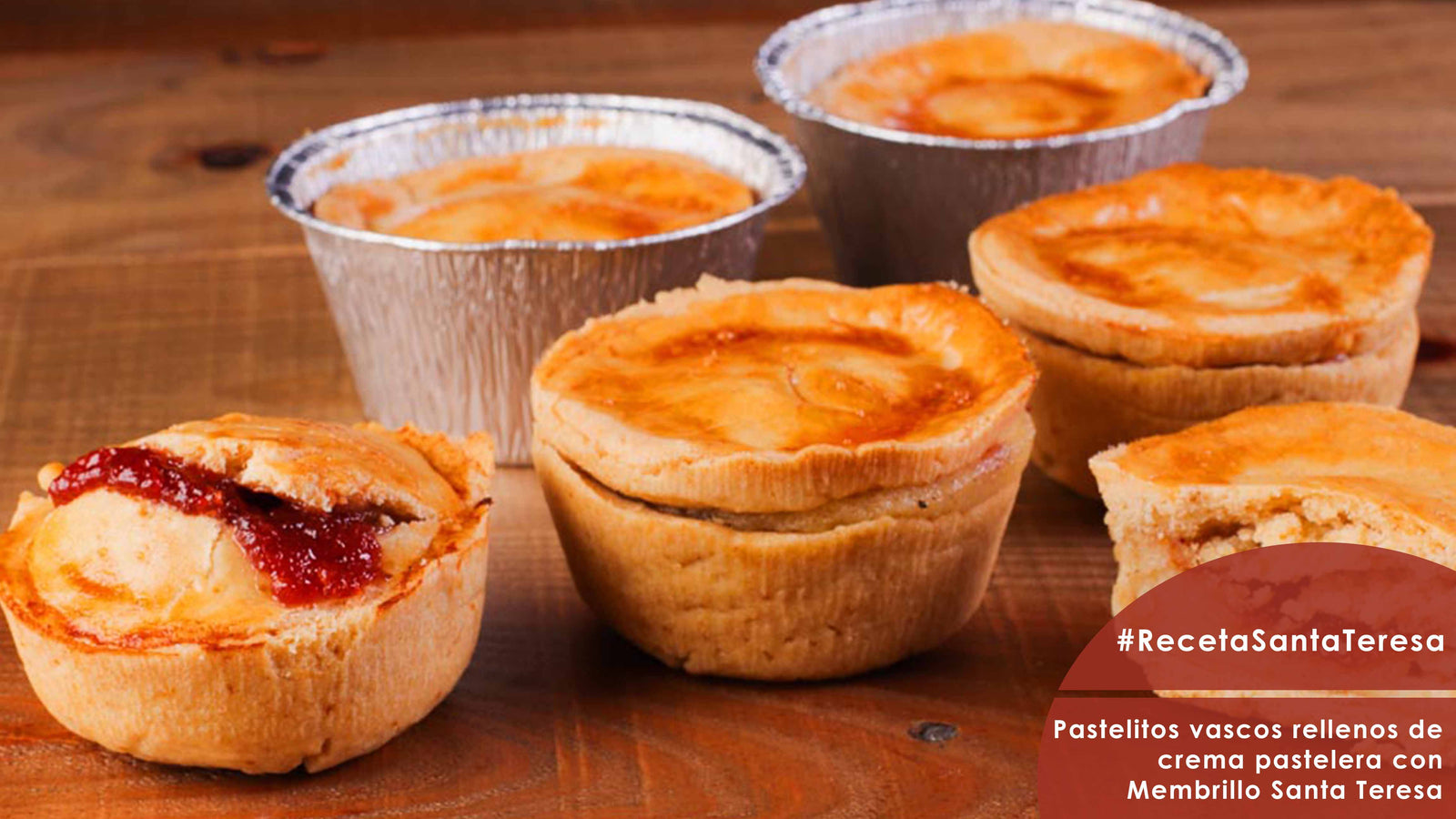 Receta de Pastelitos Vascos rellenos de Crema Pastelera y Mermelada de Membrillo Santa Teresa