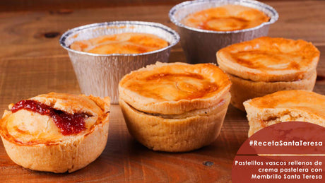 Receta de Pastelitos Vascos rellenos de Crema Pastelera y Mermelada de Membrillo Santa Teresa