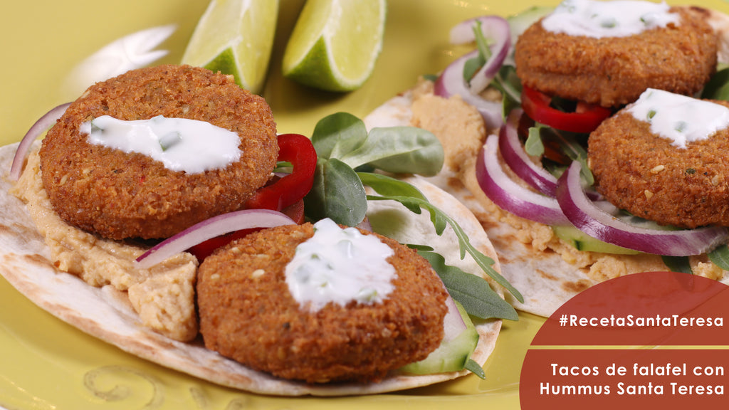 Receta de Taco de Falafel y Hummus Santa Teresa