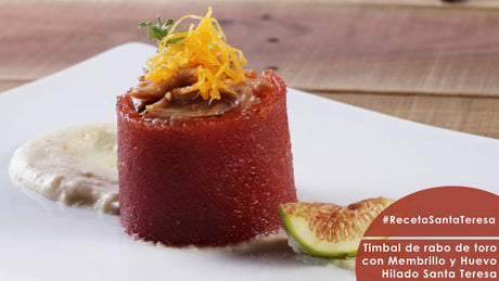 Receta de Timbal de Rabo de Toro con Membrillo y huevo hilado Santa Teresa