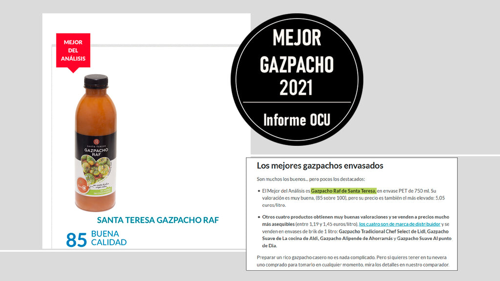 El Gazpacho Raf Santa Teresa: el mejor gazpacho de España según la OCU