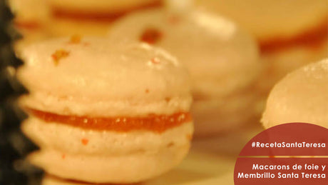 Receta de Macarons de Pimienta Rosa, Membrillo Santa Teresa y Foie