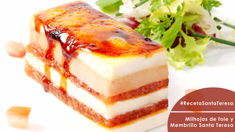 Receta de Milhojas de queso de cabra y Membrillo Santa Teresa
