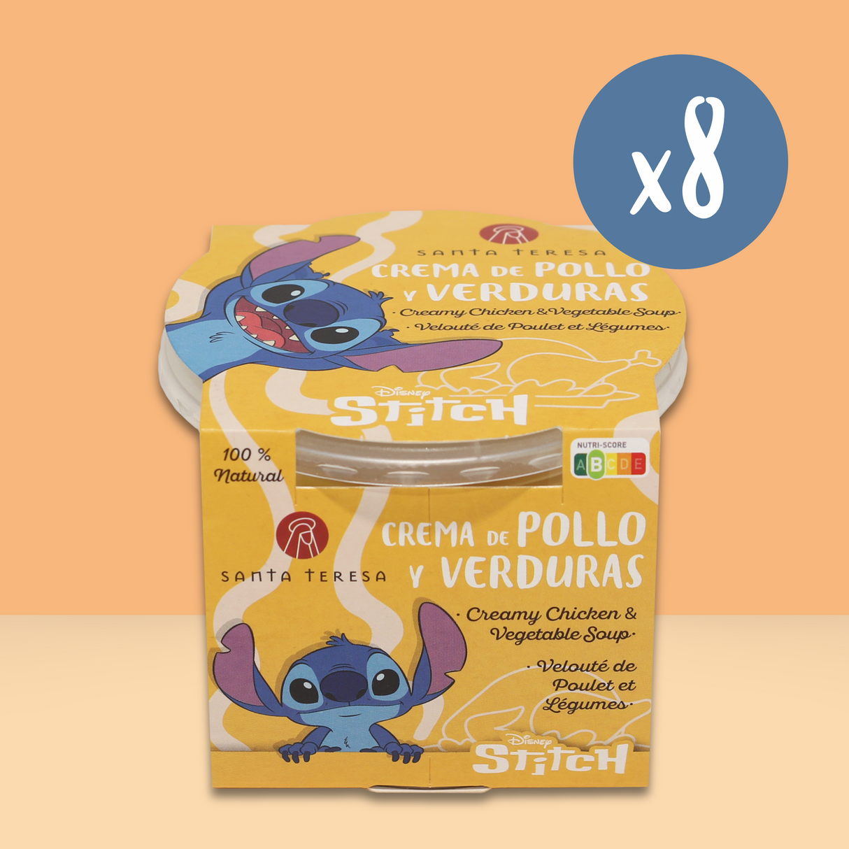 Pack 8 Cremas Disney de Pollo y Verduras 2.240g