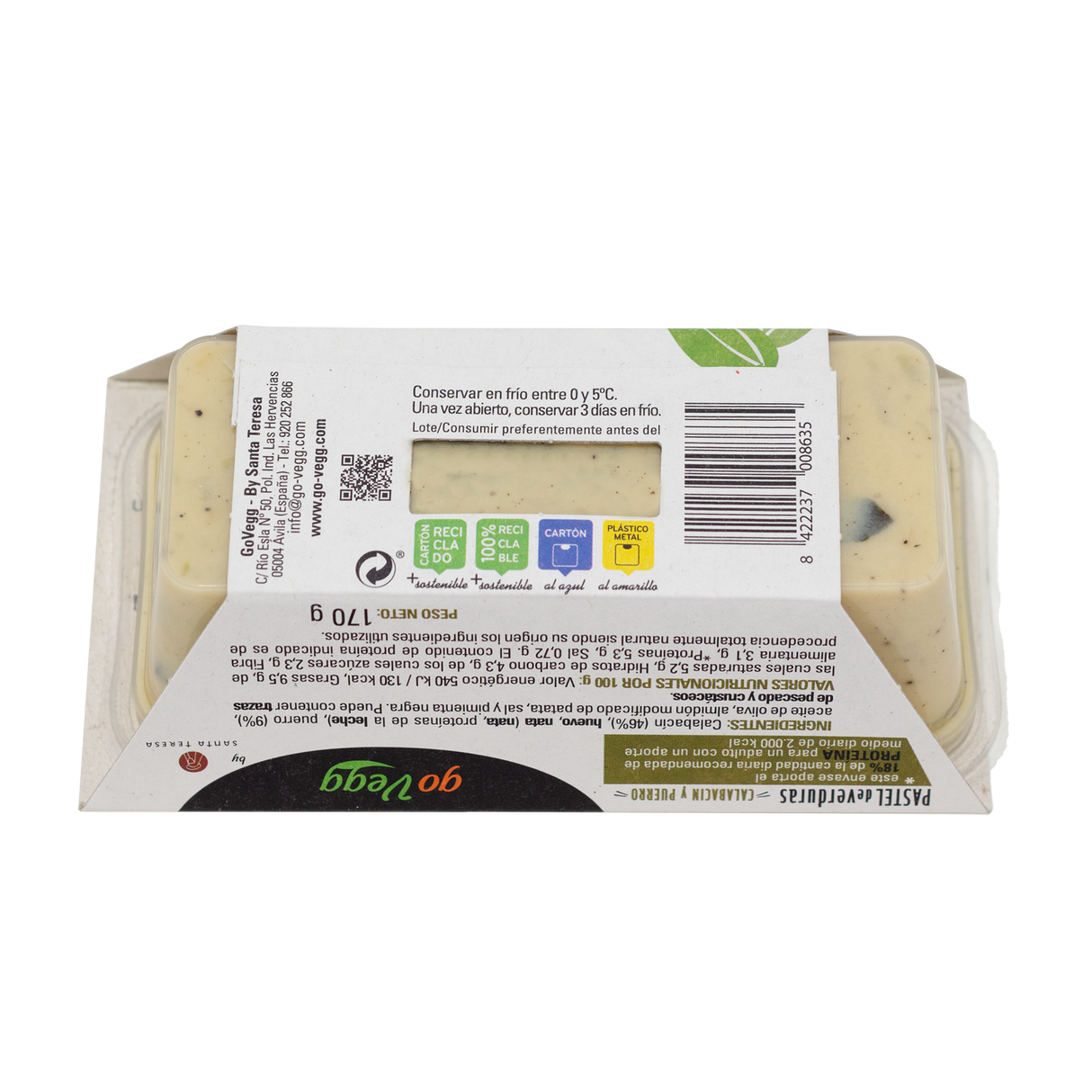 Pastel de Calabacín y Puerro 170g