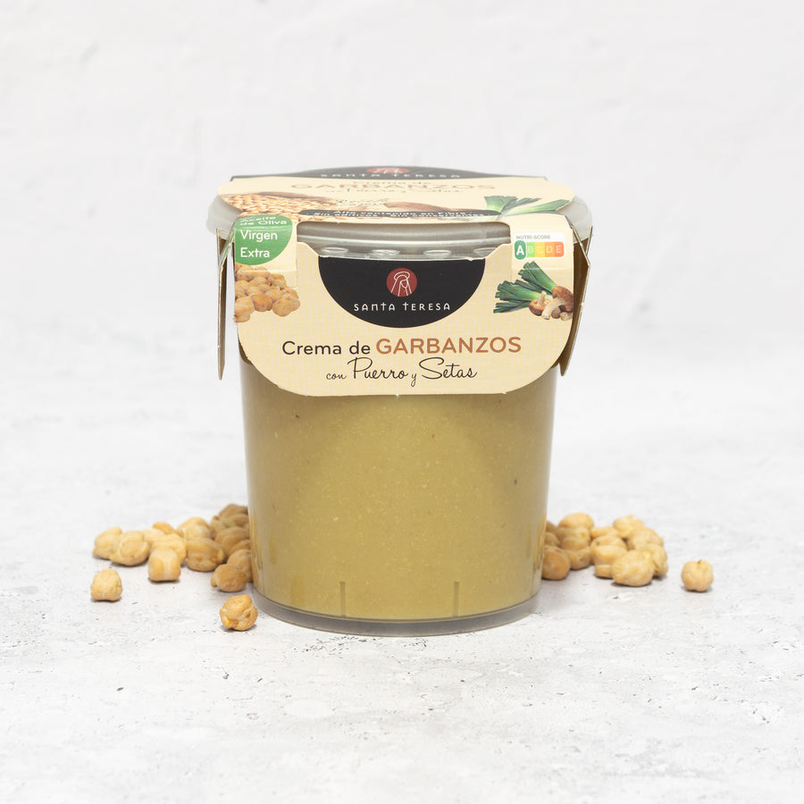 Crema de Garbanzos con Puerro y Setas