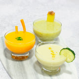 Pack de 3 Cremas Frías: Calabacín y Piña + Zanahoria y Naranja + Pepino y Manzana. 1.200ml
